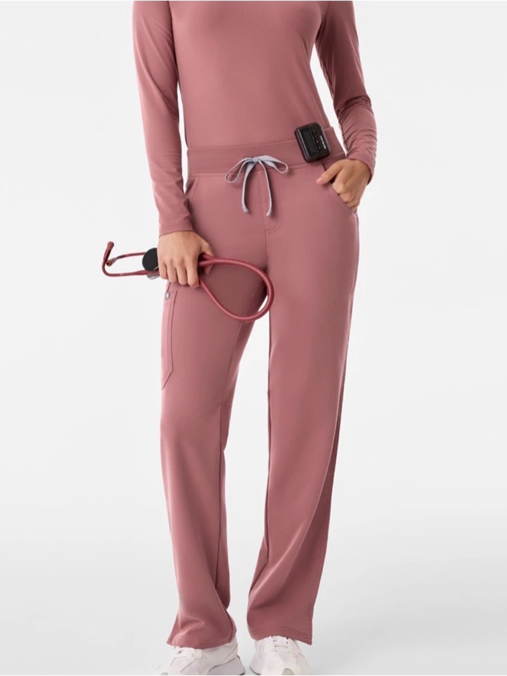 Figs Women’s Kade Straight-Leg Scrub Pant, Mauve, XL